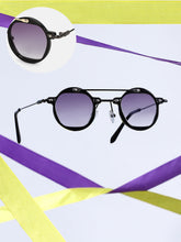 The Circuscore Aviatior Round Sunglass - Onyx Black